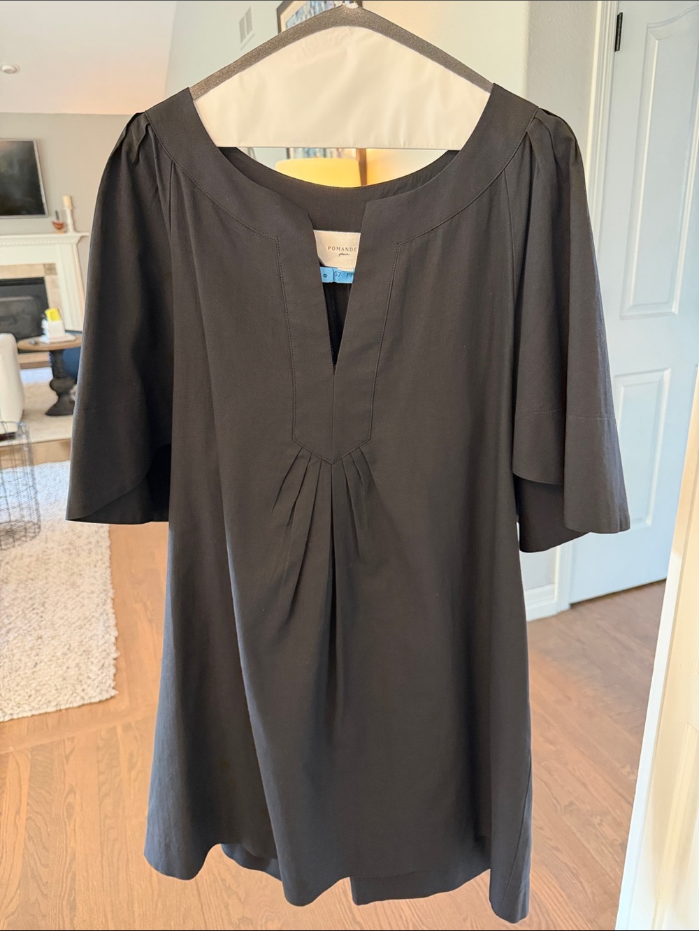 Pomander Place Black Flutter-Sleeve V-Neck Mini Dress from Tuckernuck - Picture 5 of 9